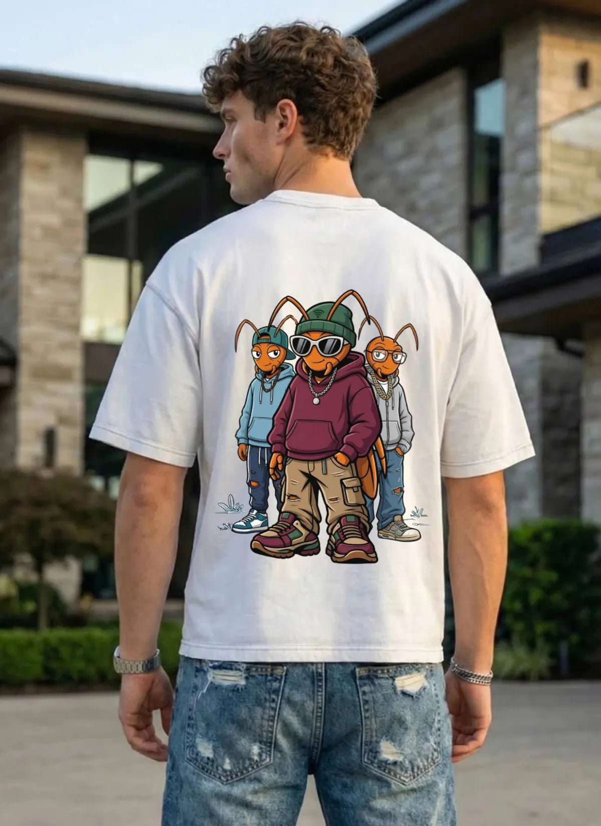 Gen-Z Cockroach Double-Sided Oversized T-Shirt | Premium CJP Streetwear Tee